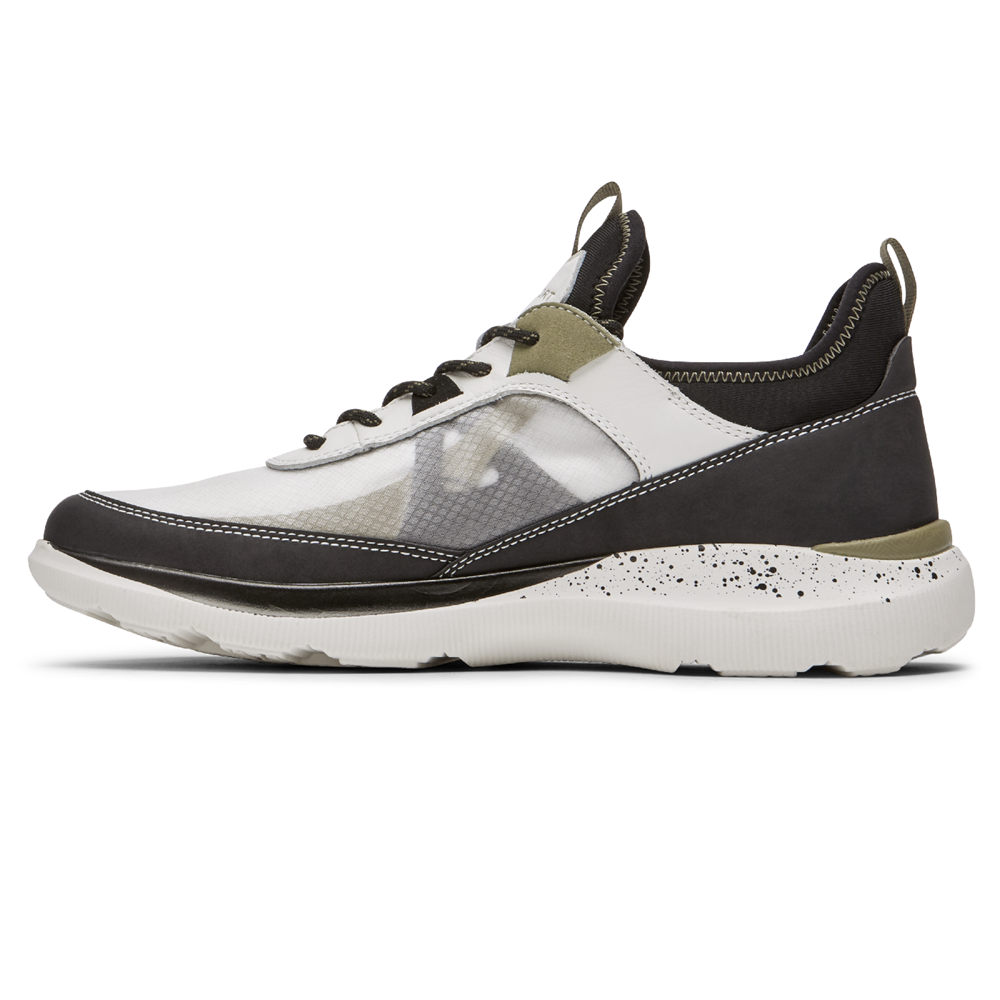 Rockport Sneakers Herr Vita/Svarta - Truflex Hybrid Mudguard Tie - JNROF7410